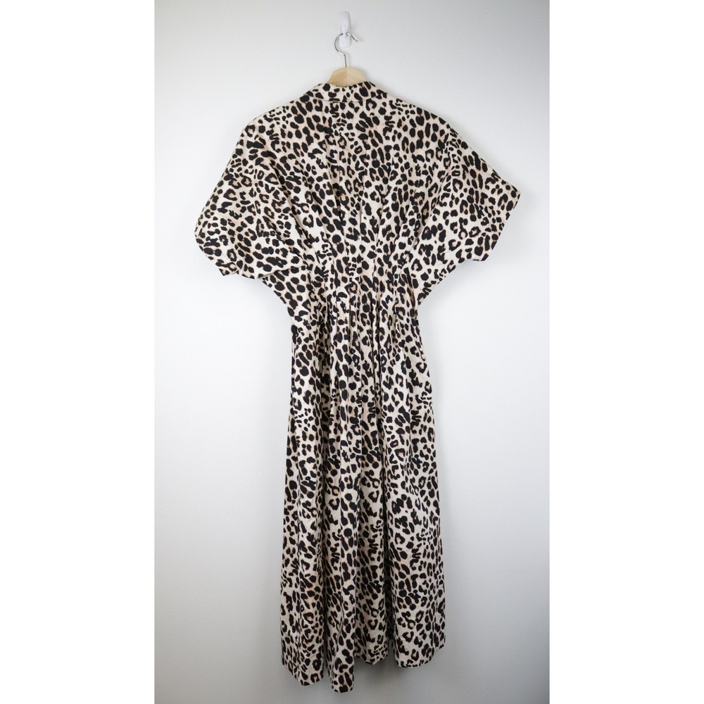 Anthropologie Exquise The Tobie Shirt Dress Small Leopard Print Shirtdress - Picture 3 of 12